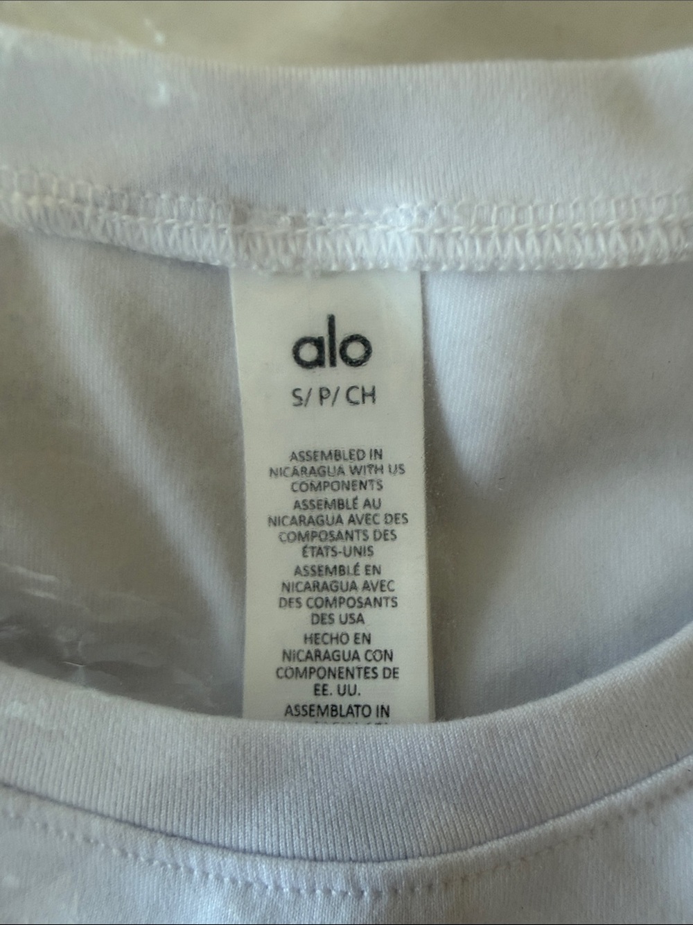 ALO Yoga White Crop Finesse Short Sleeve Tee - Picture 4 of 5